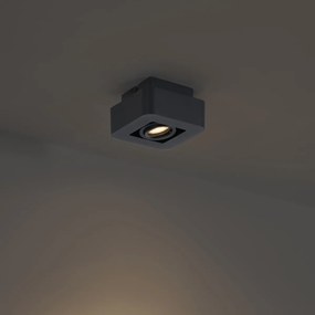 Faretto da superficie arrotondato nero orientabile e inclinabile - Dox