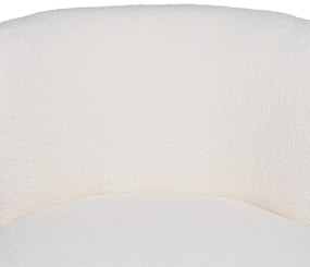 Poltrona 66 x 65 x 72 cm Tessuto Sintetico Metallo Bianco