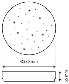 Plafoniera LED dimmerabile IPOLY LED/60W/230V 2700-6500K +remote telecomando