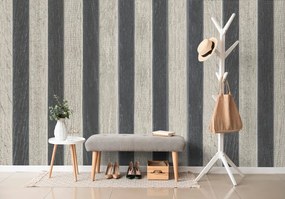 Carta da parati – Imitazione legno con tocco vintage