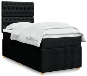 Giroletto A Molle Con Materasso Nero 90x190 Cm İn Tessuto /