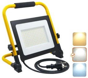 Riflettore LED portatile TIGRA LED/100W/4000K IP54 nero/giallo