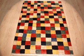Gabbeh Tappeto 110 x 150 (Iran) Annodato A Mano