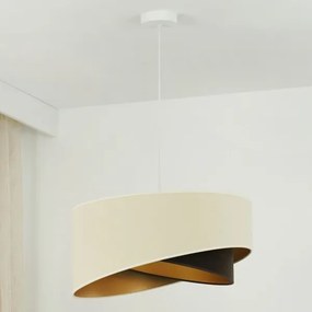 Brilagi - Lampadario LED a sospensione con filo LYRA 1xE27/15W/230V color crema/nero/oro