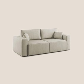 Morfeo divano con seduta estraibile in morbido tessuto impermeabile T02 panna 180 cm