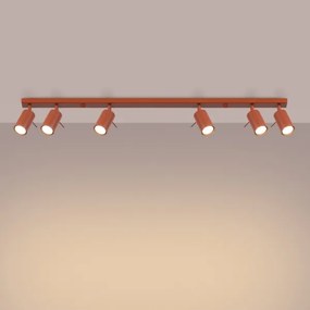 Sollux SL.1511 - Faretto RING 6xGU10/10W/230V rosso