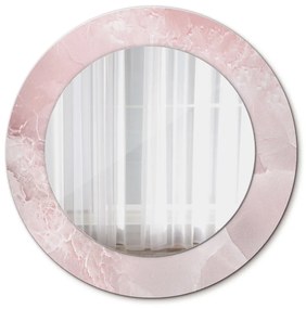 Specchio tondo con decoro Pietra rosa fi 50 cm