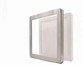 BILLY Clip on LED quadrato bianco CCT regolabile ghiera nikel lucido inclusa (sostituisce VRD 28)