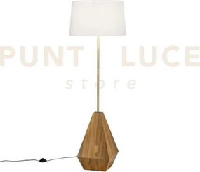 Piantana munari forma geometrica in legno 1 luce attacco e27 h.150cm
