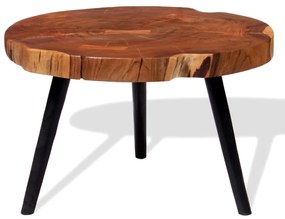 Tavolino Da Salotto A Tronco İn Legno Di Acacia (55-60)x40 Cm /