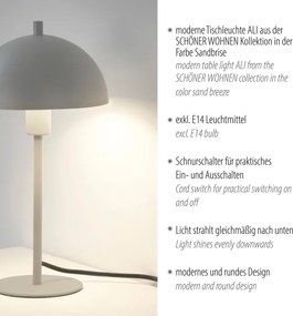 Schöner Wohnen 11726-39 - Lampada da tavolo ALI 1xE14/15W/230V grigia