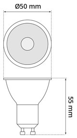 Faretto Spot GU10 6W, Angolo 36°, OSRAM LED Colore Bianco Caldo 3.000K