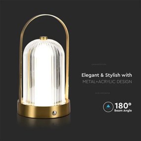 Lampada da tavolo LED dimmerabile LED/1W/5V 3000-6000K 1800 mAh oro