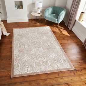 Tappeto color crema 120x170 cm Damask Bronze – Think Rugs