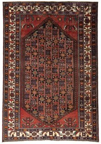 Hamedan Tappeto 300x210 Nero (Iran) Annodato A Mano