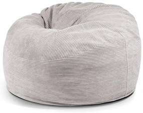 Puof a sacco grigio chiaro con rivestimento in velluto a coste Om 110 – SLOWDOWN