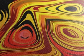 Quadro su tela – Arte creativa in sfumature di rosso e giallo