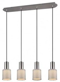 Trio - Lampadario su corda WAILER 4xGU10/5W/230V grigio