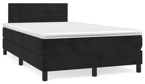 Giroletto A Molle Con Materasso Nero 120x190 Cm İn Velluto /