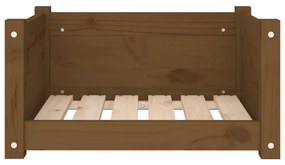 Cuccia per cani miele 55,5x45,5x28 cm legno massello di pino