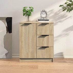 Credenza rovere sonoma 60x30x70 cm in legno multistrato