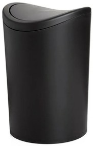 Pattumiera bagno in polipropilene nero 6 Lt con coperchio basculante