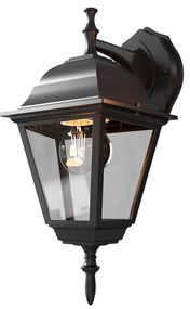 Applique Lanterna da Esterno IP54 E27 Nera - Serie ALFIERI 1B