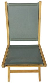 TUBUAI - sedia pieghevole in teak e textilene