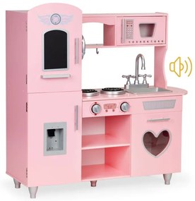 Cucina in legno per bambine in rosa