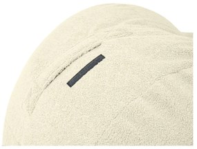 Pouf a sacco per bambini color crema con rivestimento in bouclé Roll 80 – SLOWDOWN