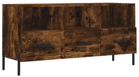 Mobile porta tv rovere fumo 102x36x50 cm in legno multistrato