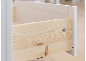 Vetrinetta legno massello pino bianca shabby country