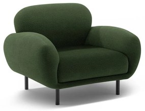 Poltrona verde con rivestimento in bouclé Poppy – Micadoni