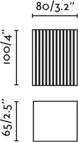 FARO 40537 - Applique SOLE 1xGU10/8W/230V color mattone ondulato quadrato