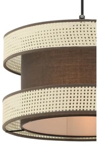 Lampadario a cavo HALO 1xE27/60W/230V marrone/crema