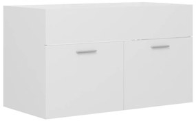 Mobile sottolavabo bianco 80x38,5x46 cm in legno multistrato