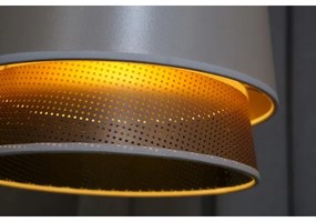 Duolla - Lampadario a sospensione con filo BELL SHINY 1xE27/15W/230V diametro 25 cm bianco/rame