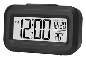 Winner Group - Orologio a sveglia con display LCD e termometro 2xAAA nero