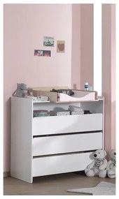 Cassettiera bianca per bambini Kiddy - Vipack