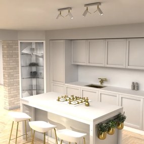 Faretto PRESTON 2xGU10/40W/230V oro bianco