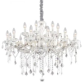 Florian lampadario a sospensione in vetro e cristallo molato cromo ...