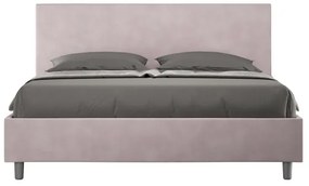 Letto matrimoniale e rete 160x190 in microfibra glicine Adele