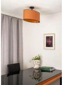 Duolla - Lampadario a plafone OVAL VEGAN 1xE27/15W/230V marrone