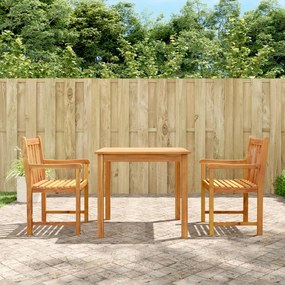 Set Da Pranzo Per Giardino 3 Pz İn Legno Massello Di Acacia /