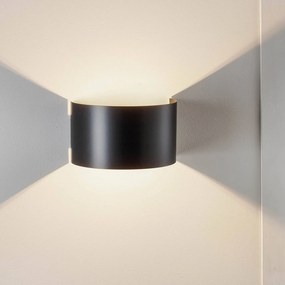 EMIBIG LIGHTING Applique Fold con paralume curvo in nero