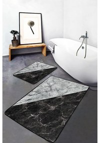 Tappetini da bagno bianchi e neri in set da 2 pezzi 60x100 cm - Mila Home