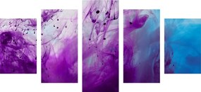 Quadri 5 pezzi – Magica astrazione viola