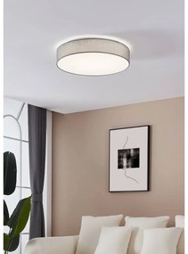 Plafoniera LED grigia con paralume in tessuto ROMAO – EGLO