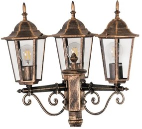 Lampada esterna 3xE27/20W/230V IP43 2,58 m effetto patina
