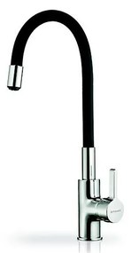 Pyramis 90919638 - Rubinetto lavello FLESSI con beccuccio flessibile nero